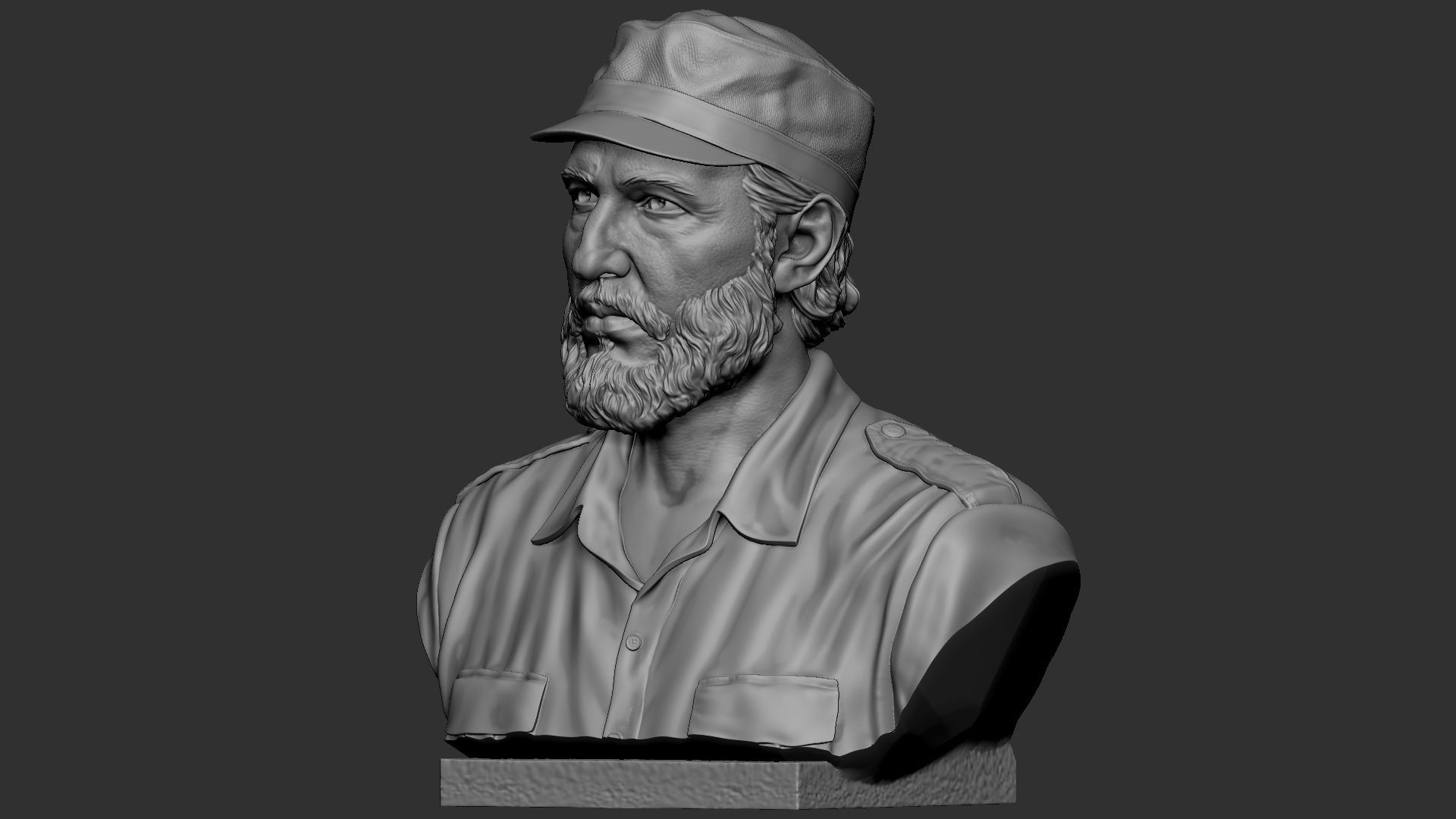 Fidel Castro 3D print model_36