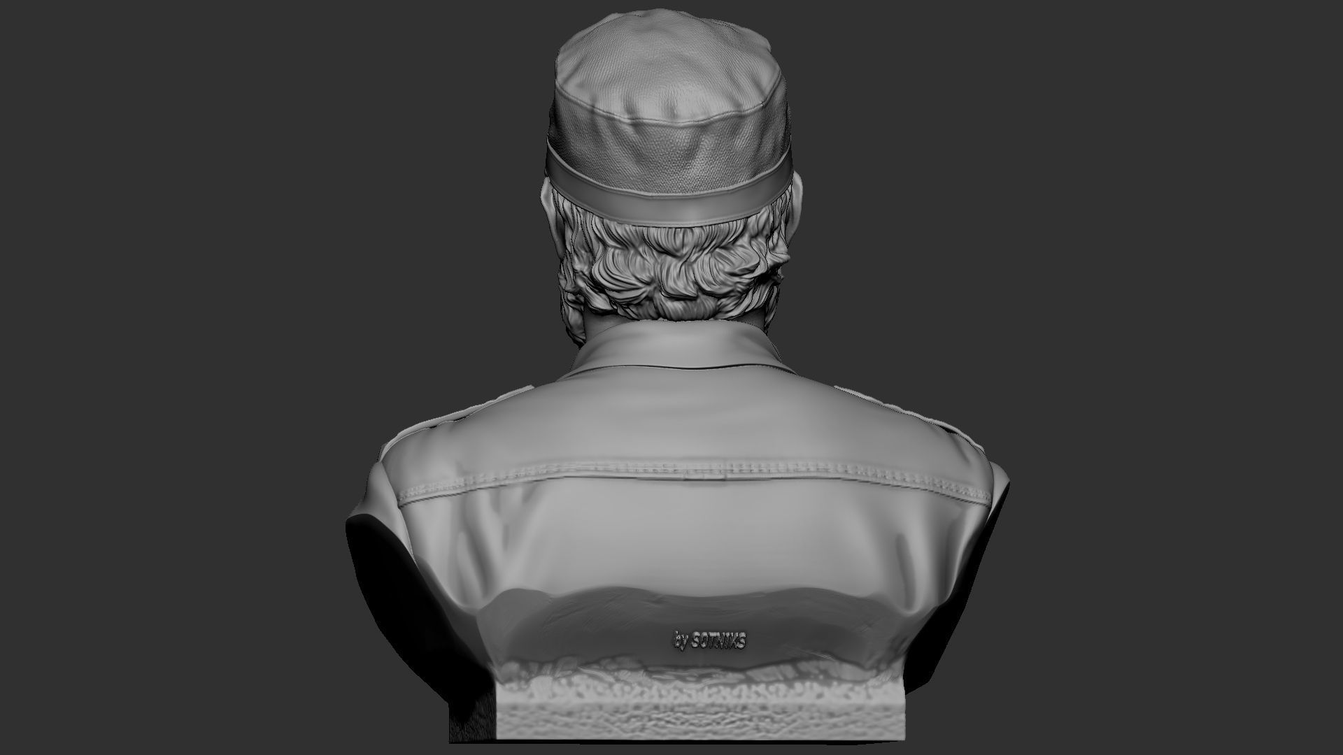 Fidel Castro 3D print model_9