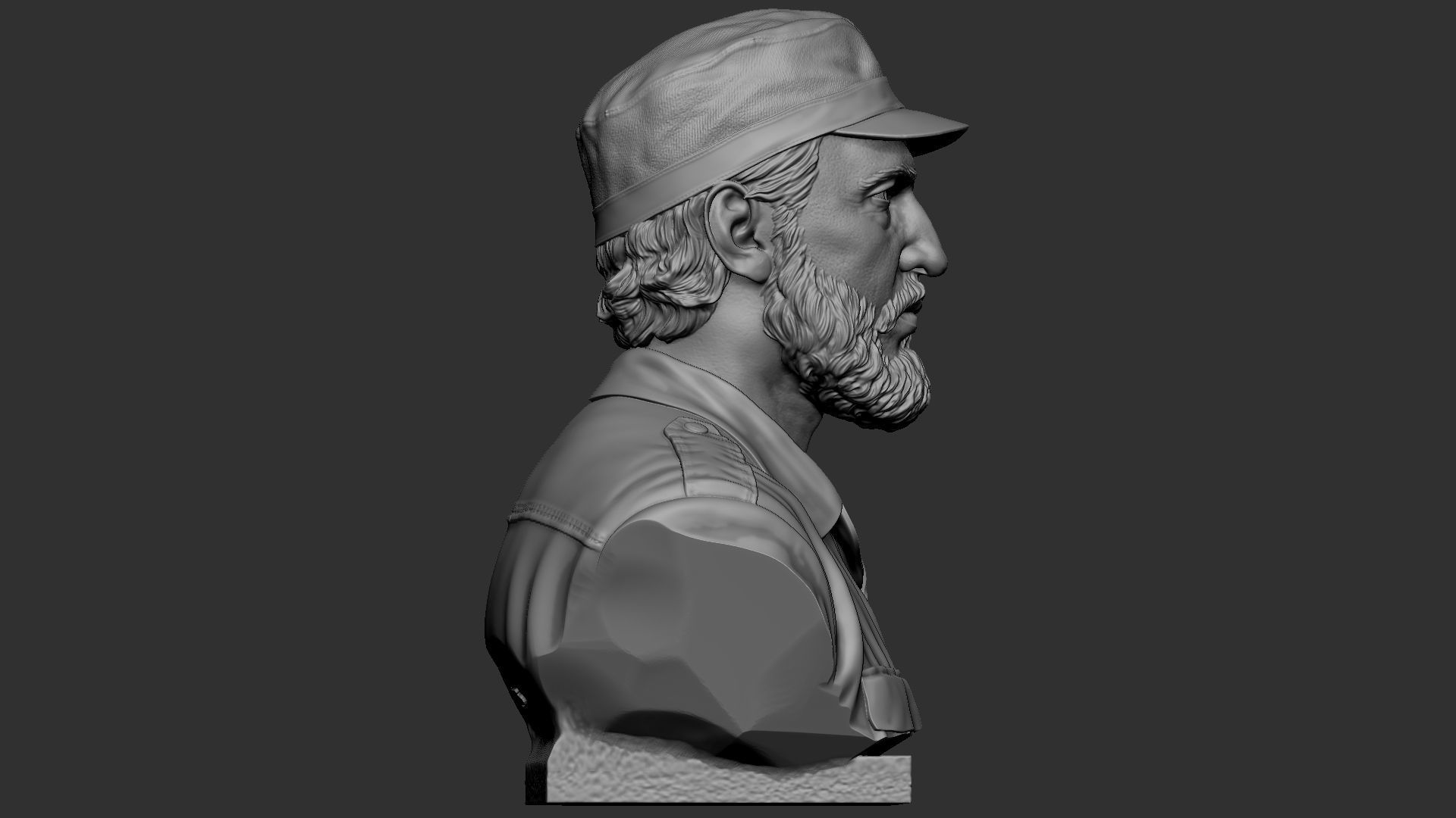 Fidel Castro 3D print model_21
