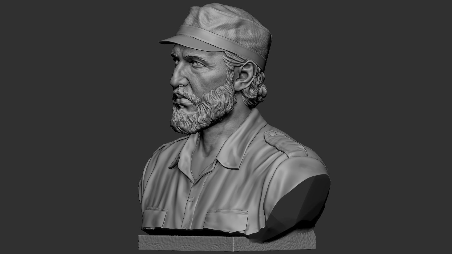 Fidel Castro 3D print model_37