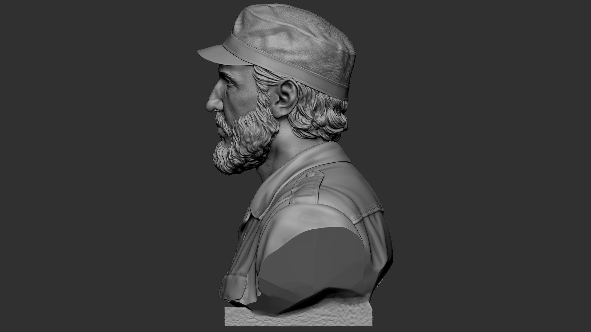 Fidel Castro 3D print model_41