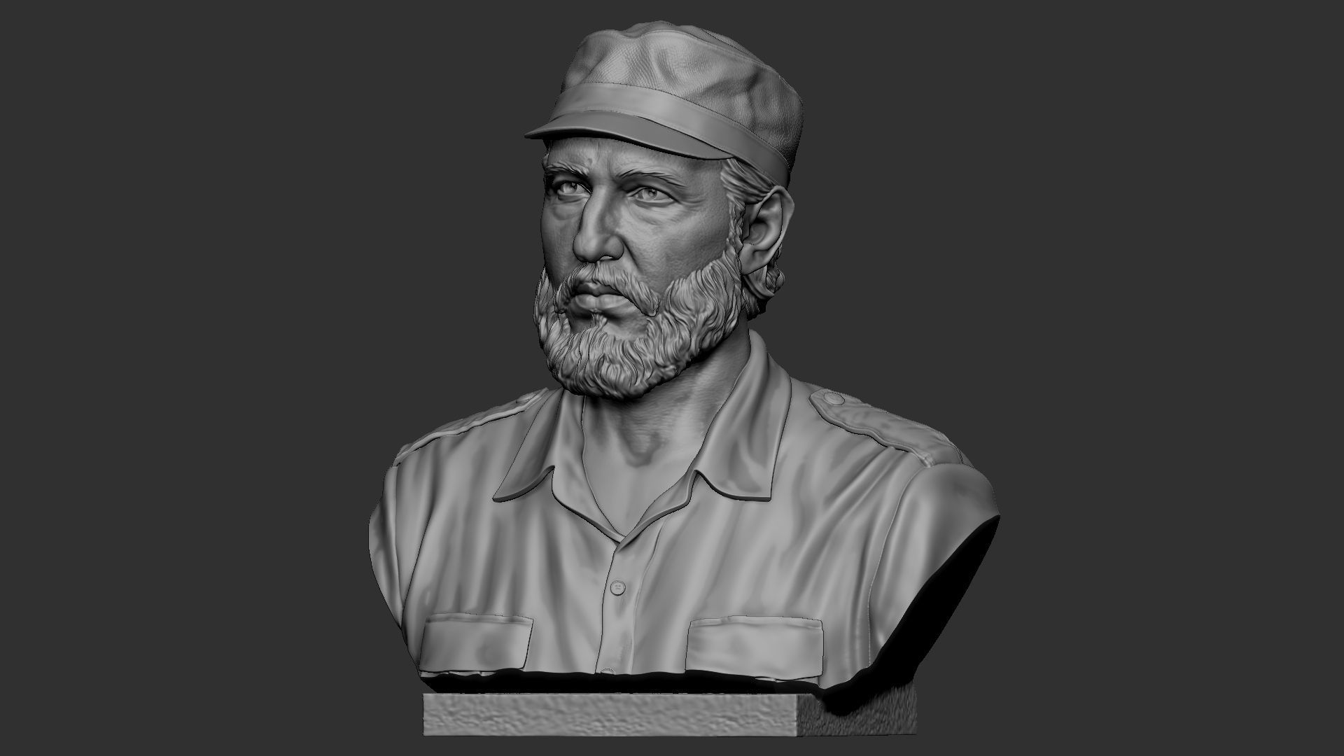 Fidel Castro 3D print model_27