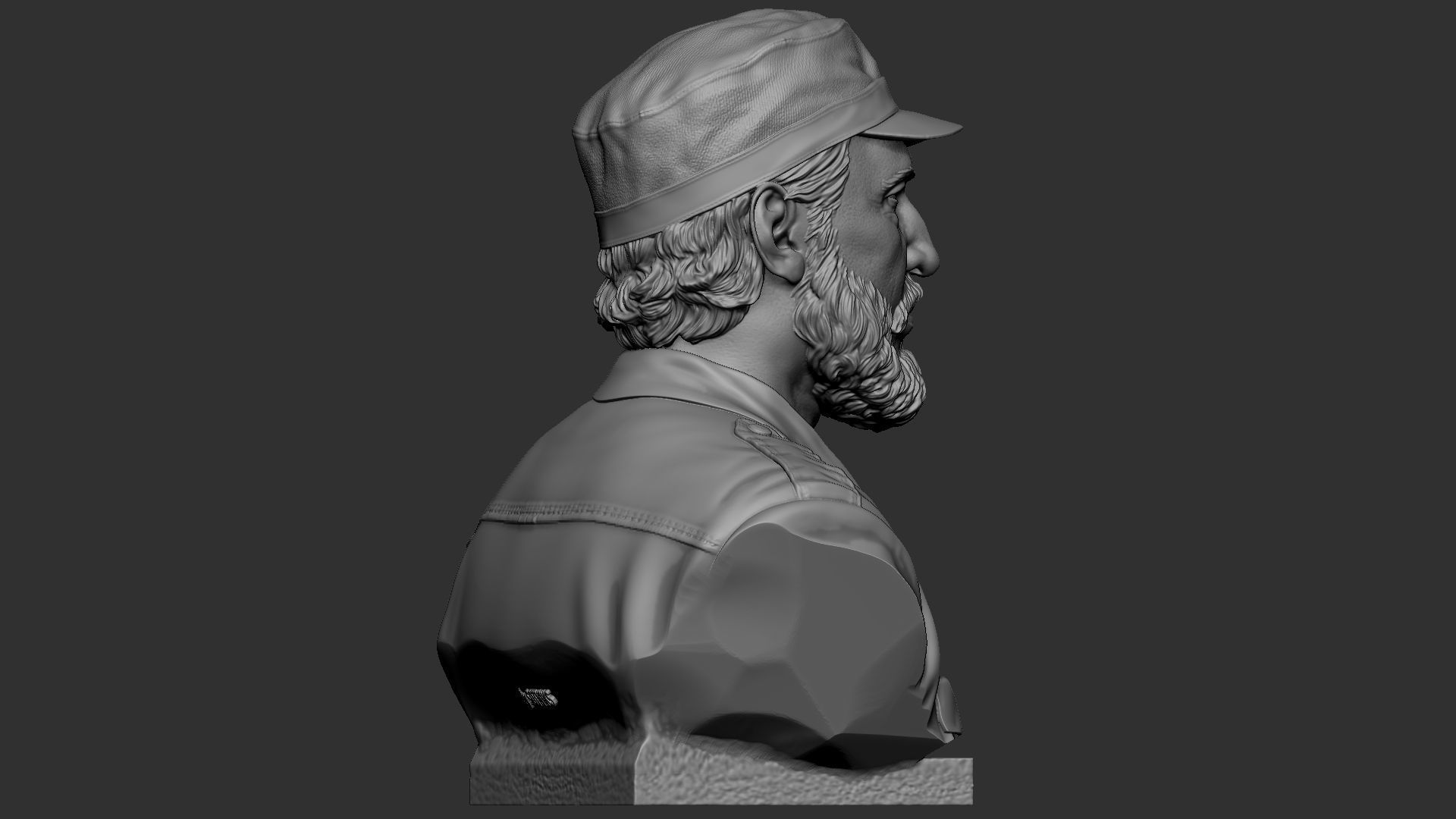 Fidel Castro 3D print model_12