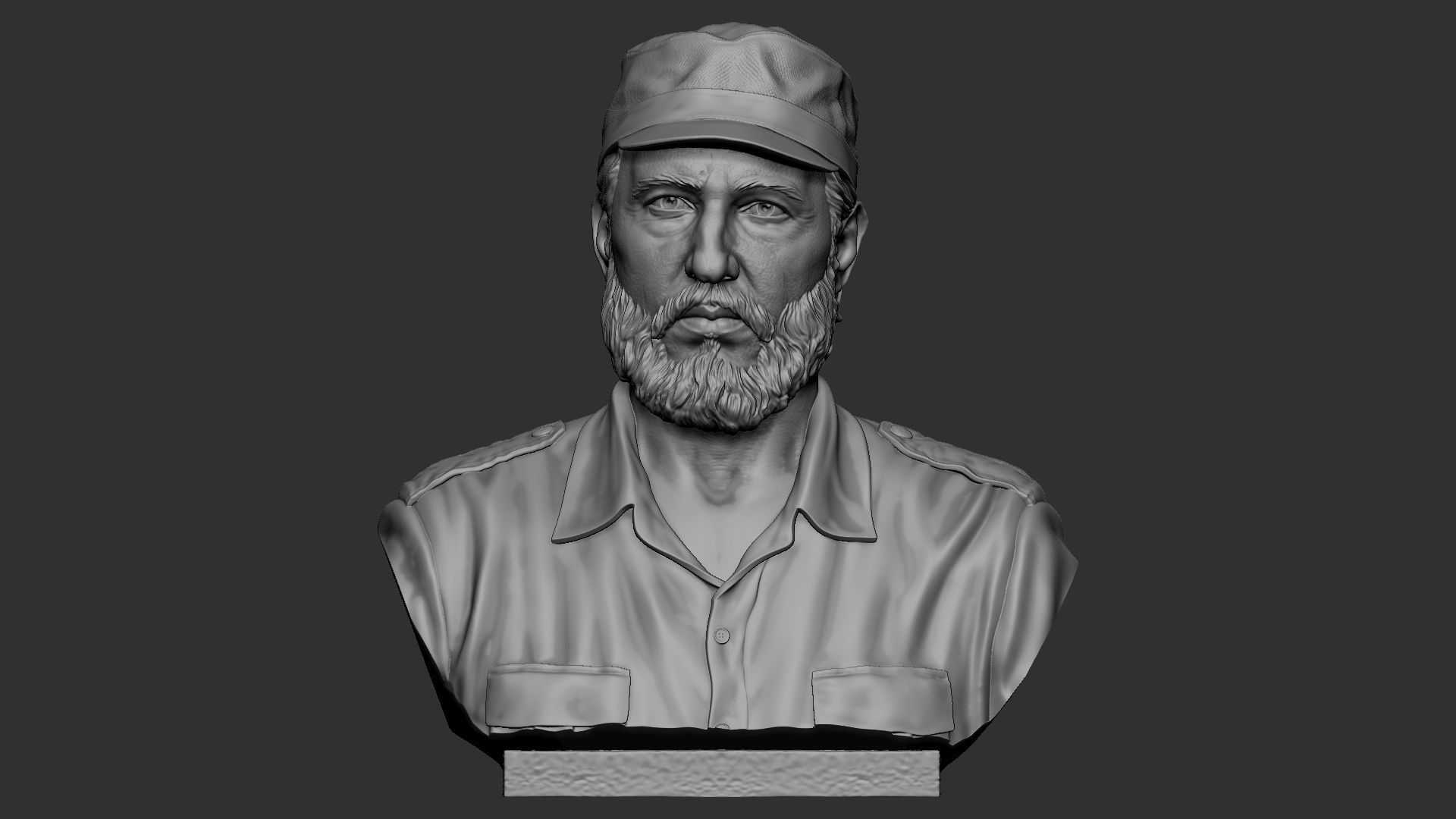 Fidel Castro 3D print model_4