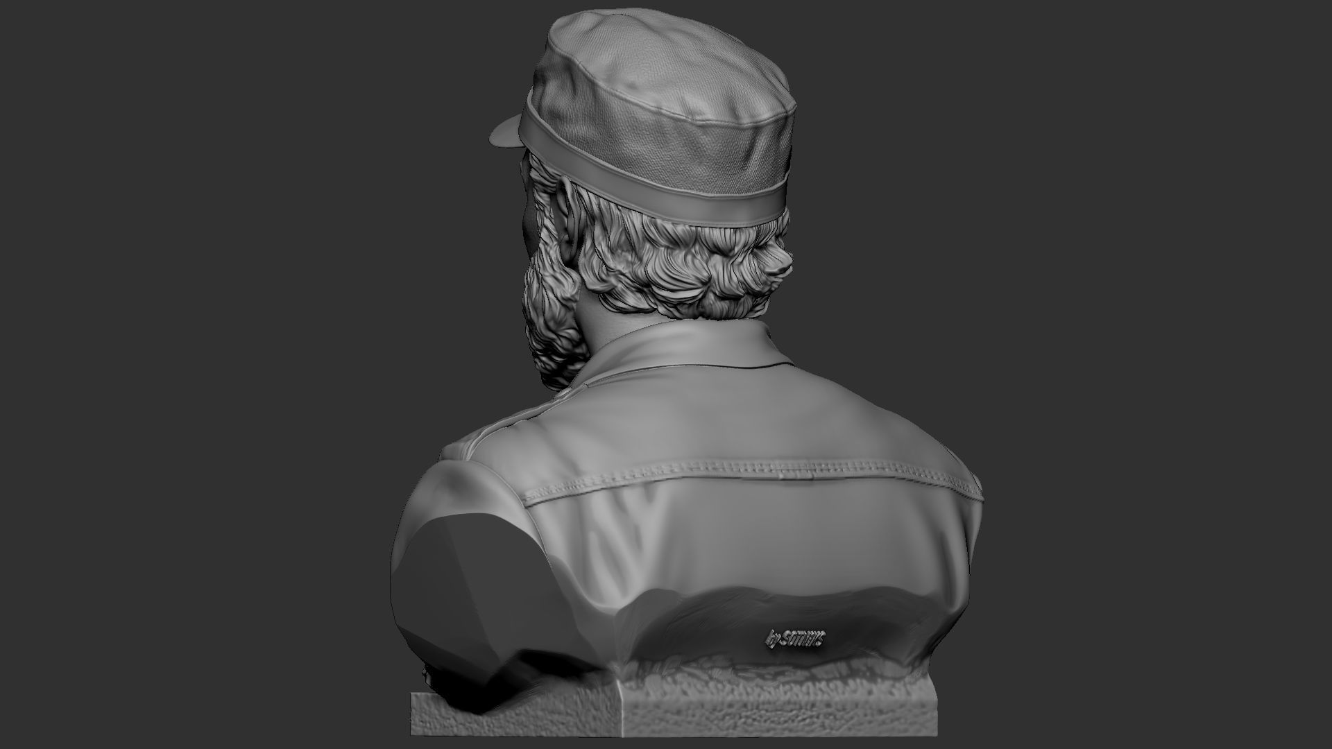 Fidel Castro 3D print model_7