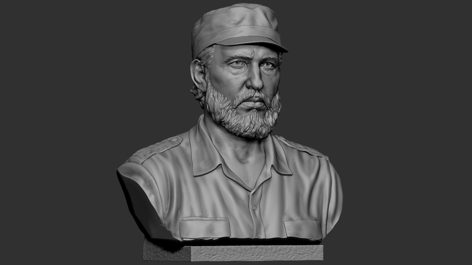 Fidel Castro 3D print model_20