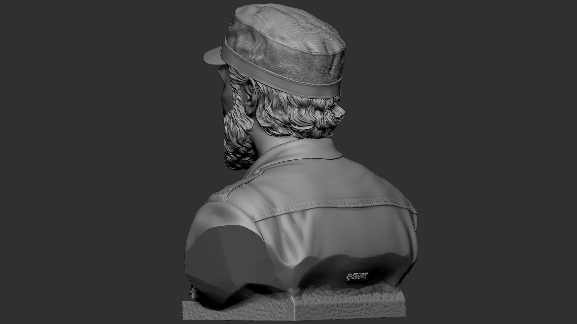 Fidel Castro 3D print model_6