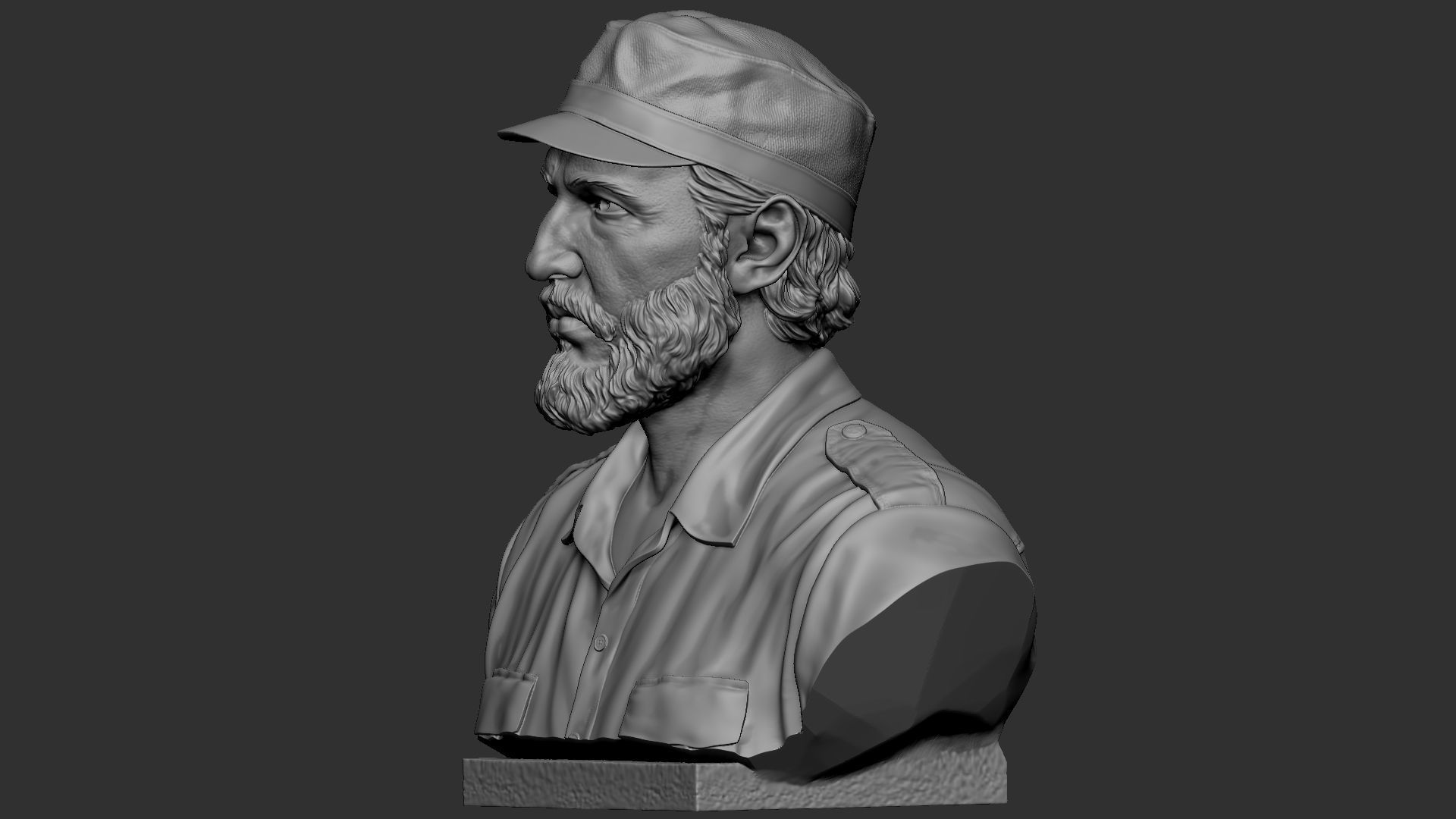 Fidel Castro 3D print model_38