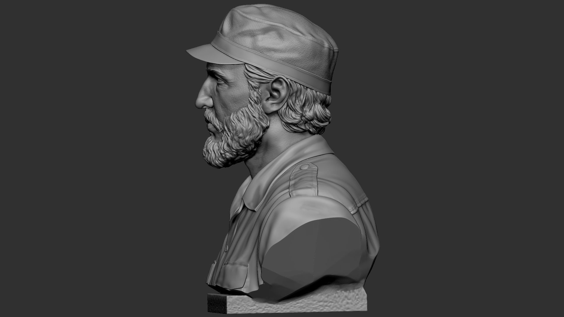 Fidel Castro 3D print model_40