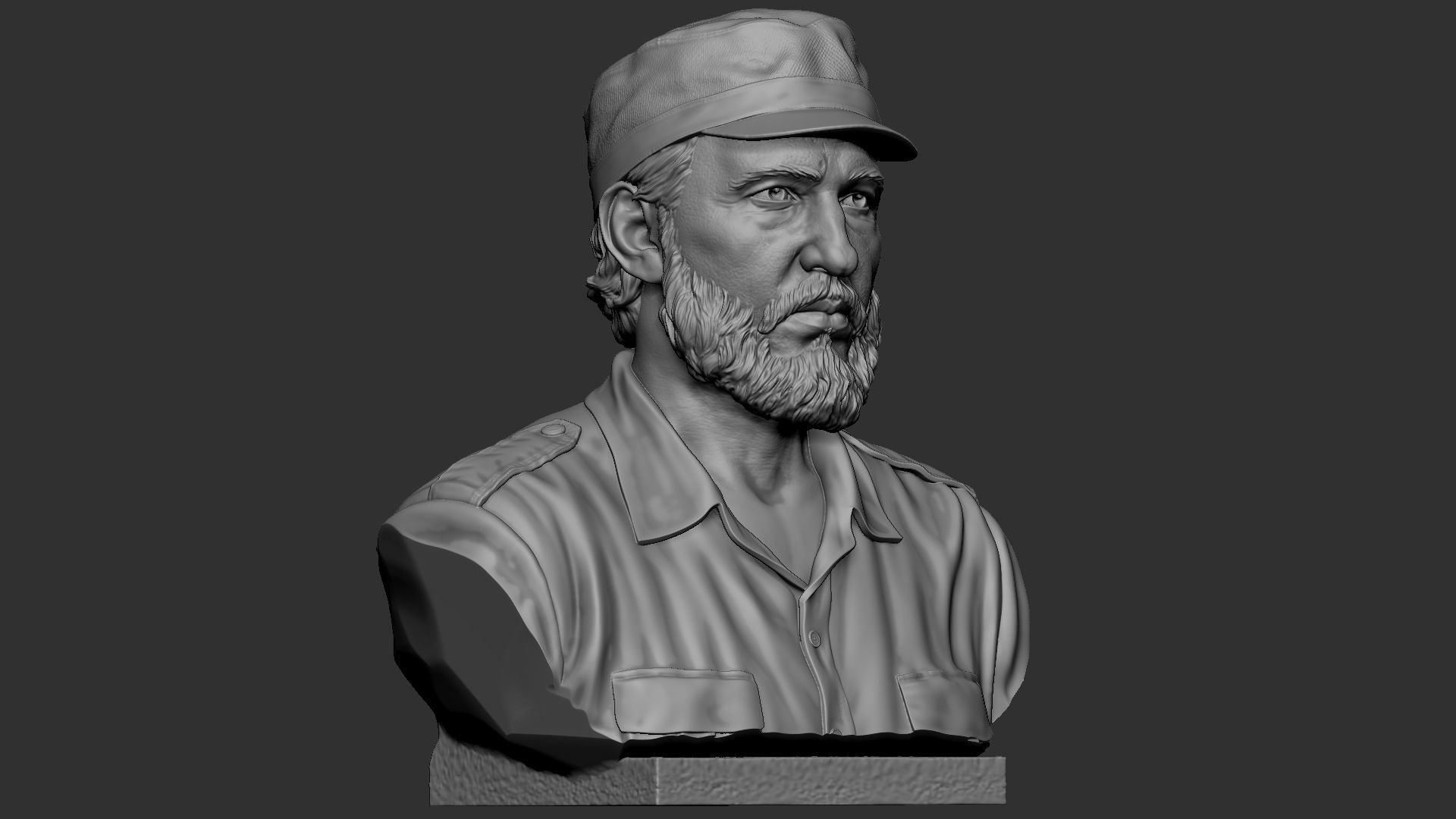 Fidel Castro 3D print model_19