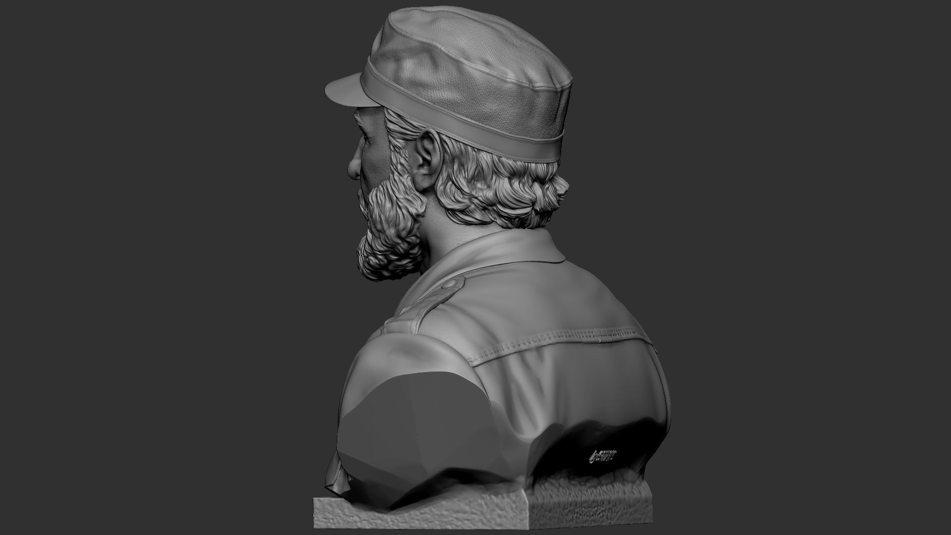 Fidel Castro 3D print model_5