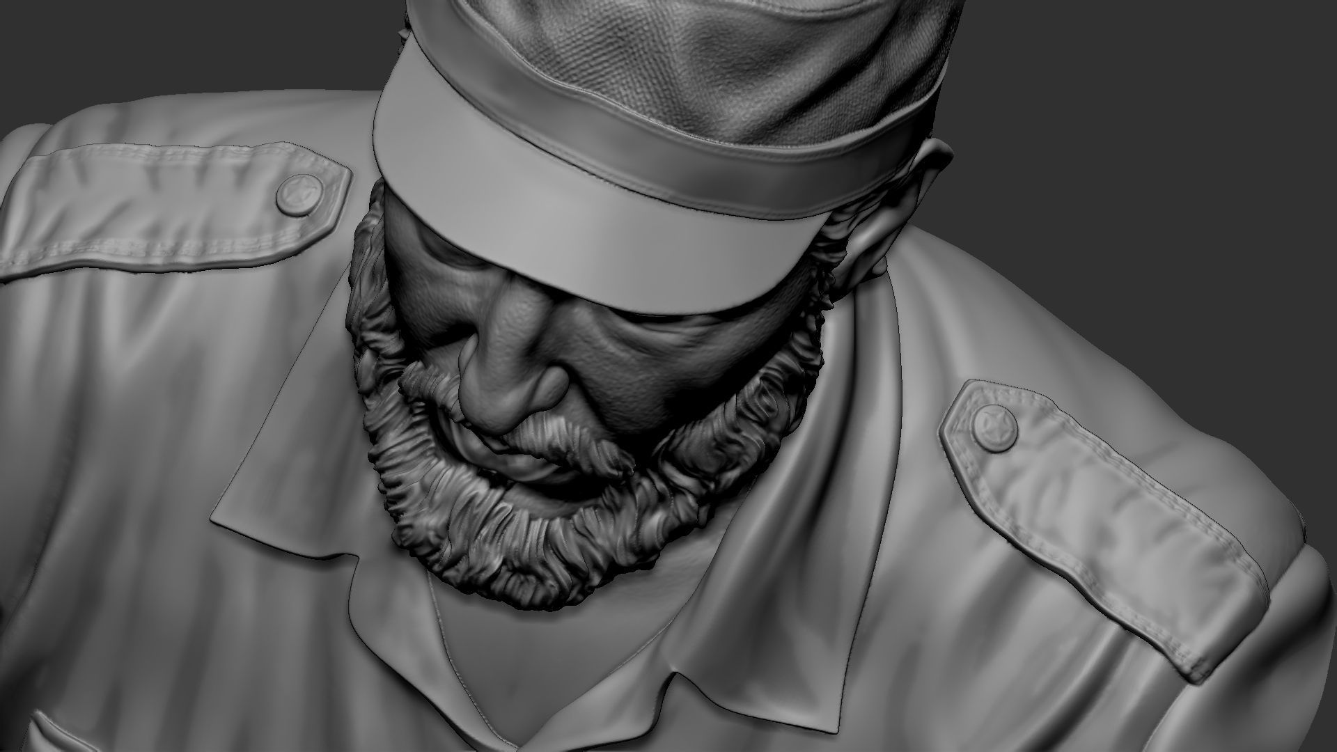 Fidel Castro 3D print model_28