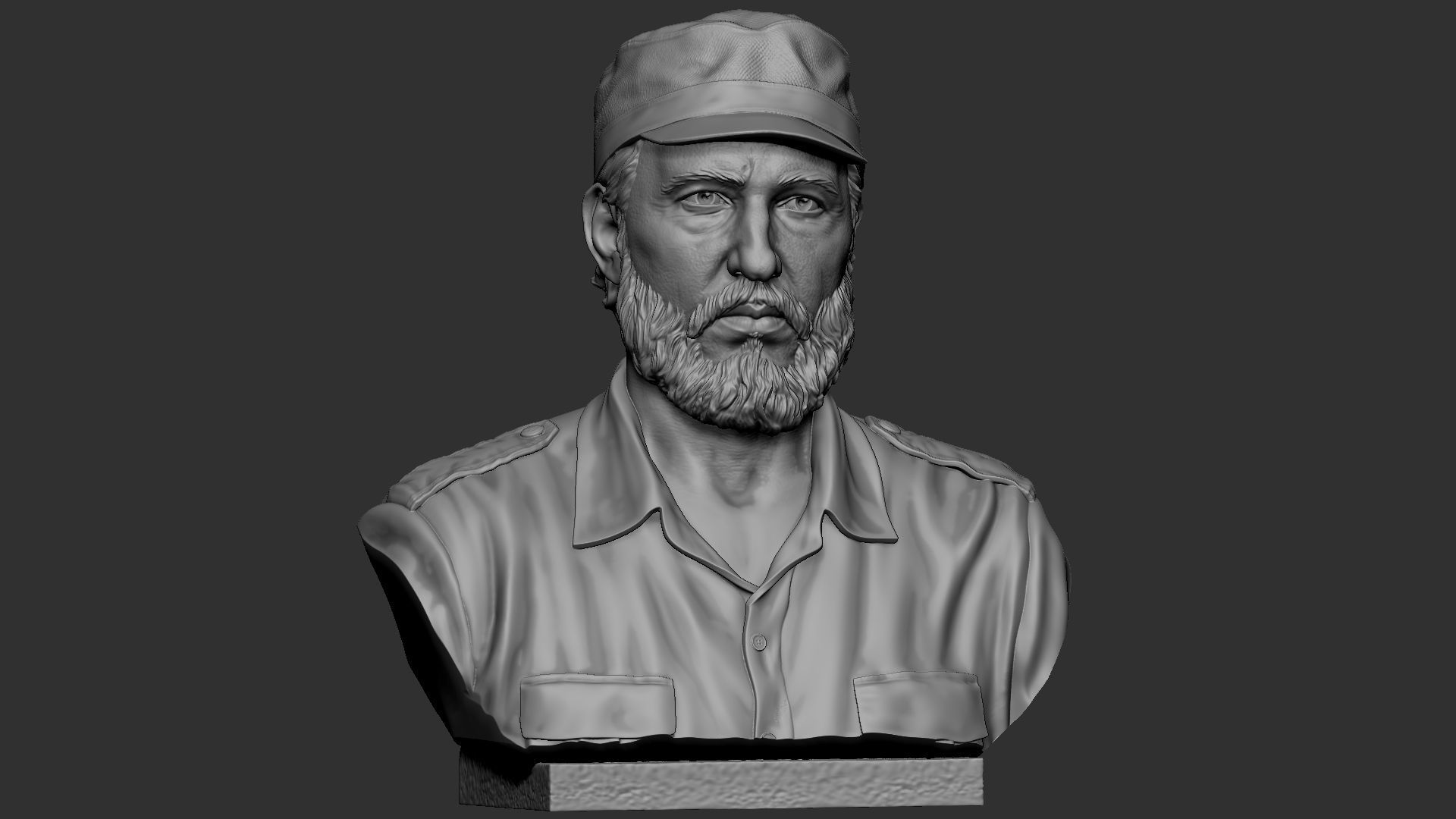 Fidel Castro 3D print model_22