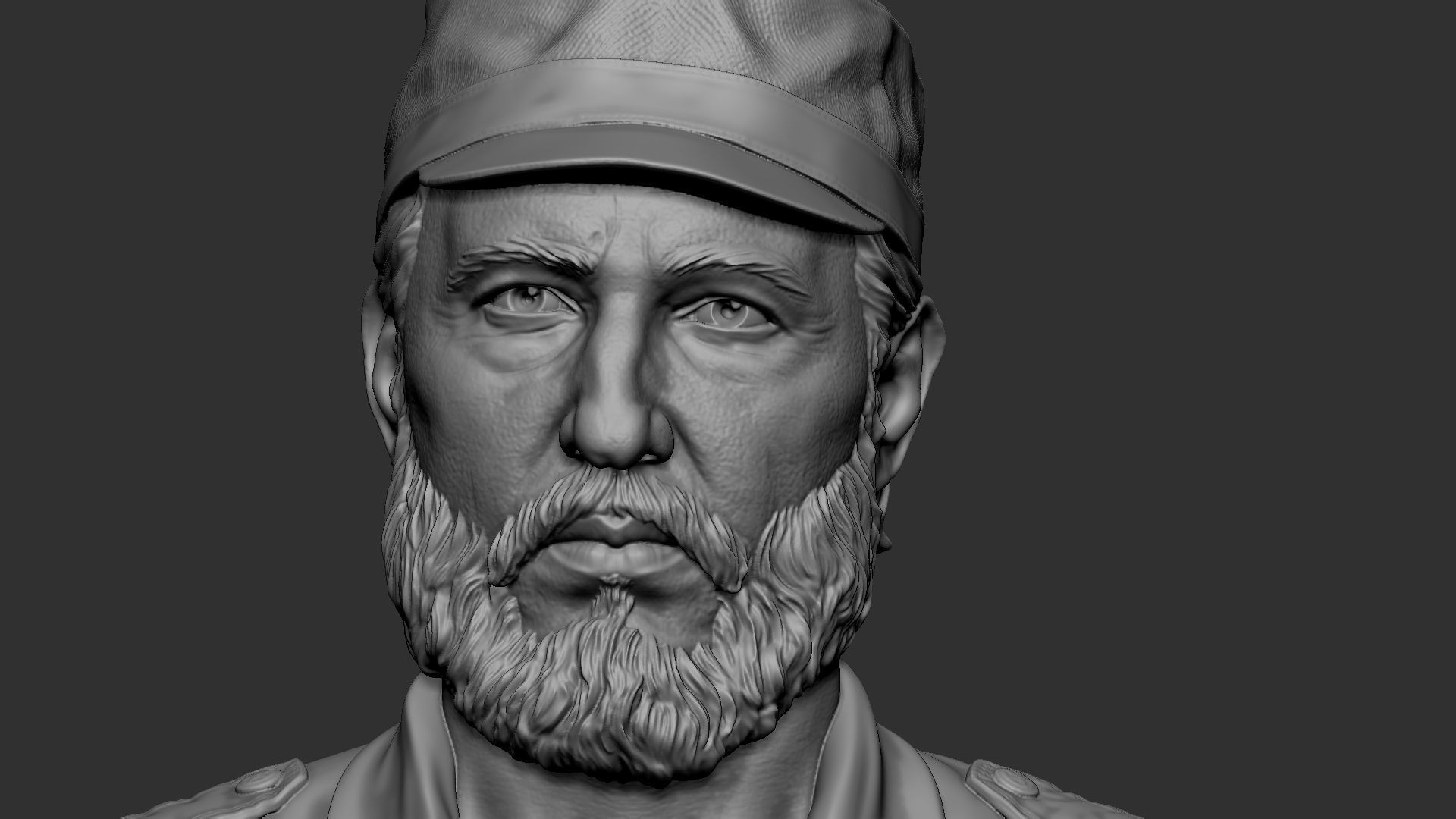 Fidel Castro 3D print model_2