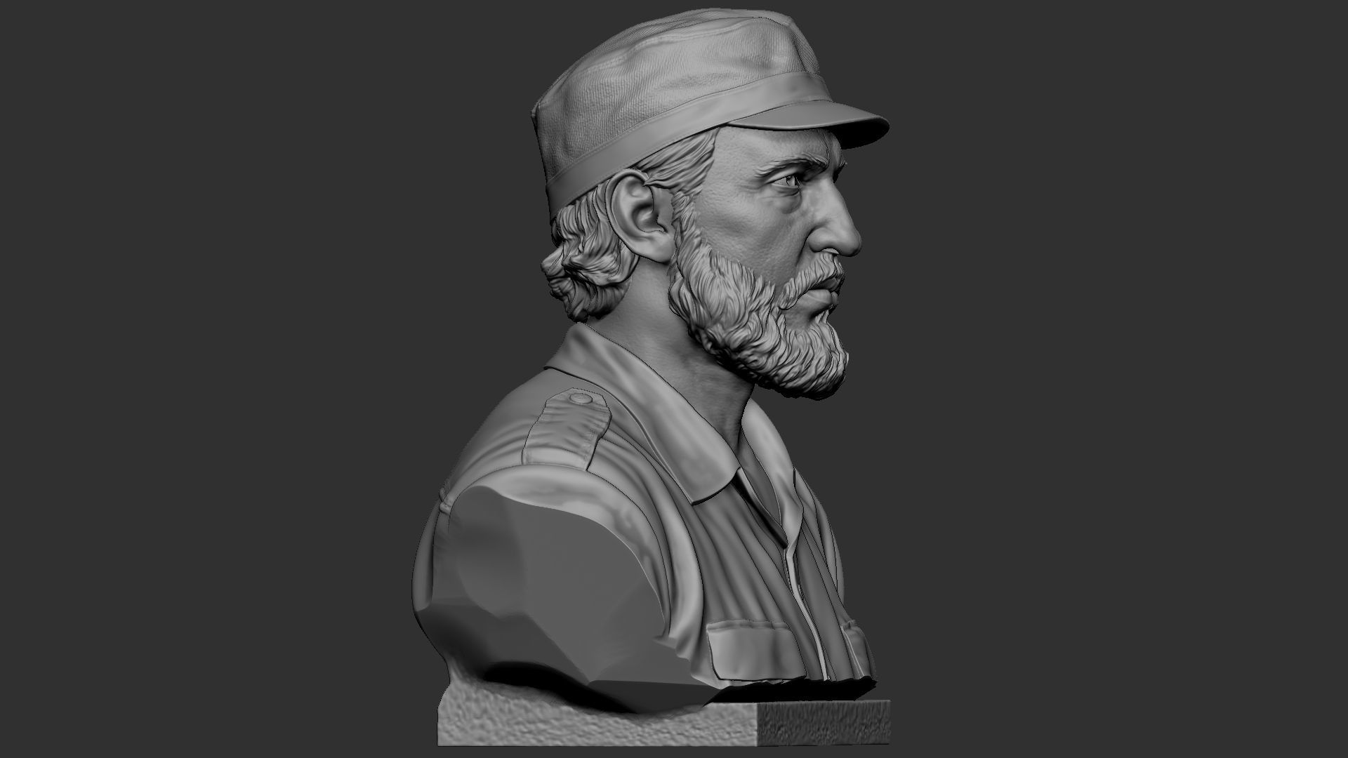 Fidel Castro 3D print model_17