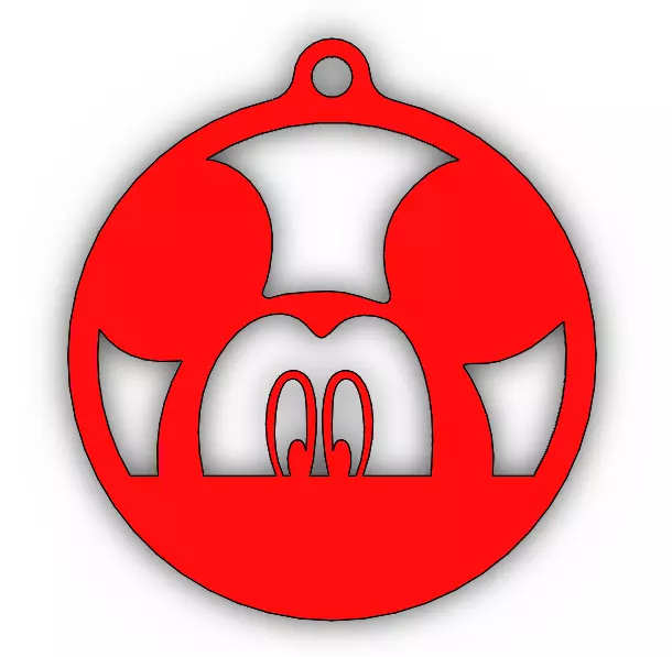Mickey Mouse christmas tree decoration 3D print model_0