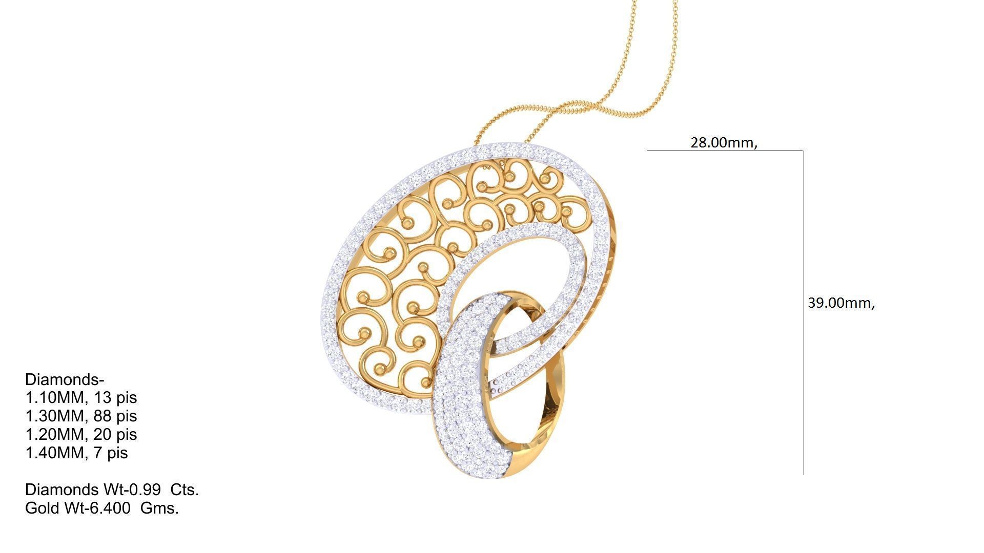 Women Pendant 3dm STL OBJ FBX Renders Details 3D print model_2