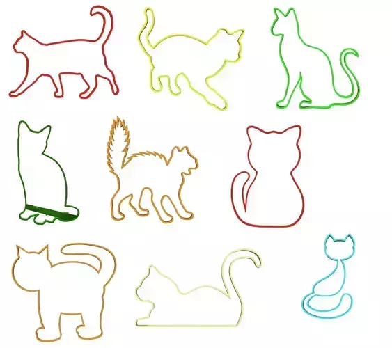 Cat shaped cookie cutters