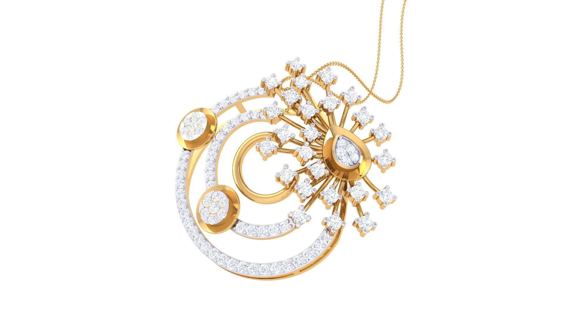 Women Pendant 3dm STL OBJ FBX Renders Details 3D print model_3