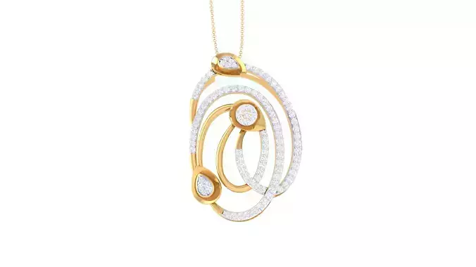 Women Pendant 3dm STL OBJ FBX Renders Details
