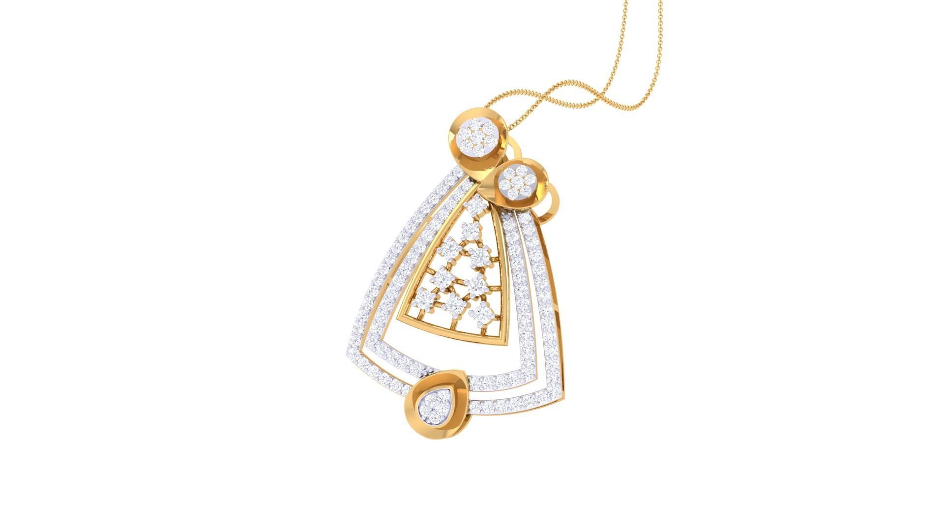 Women Pendant 3dm STL OBJ FBX Renders Details 3D print model_3