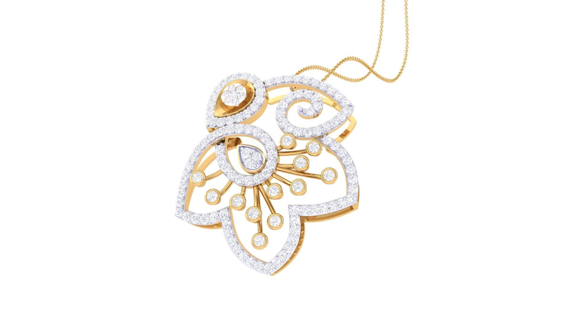 Women Pendant 3dm STL OBJ FBX Renders Details 3D print model_3