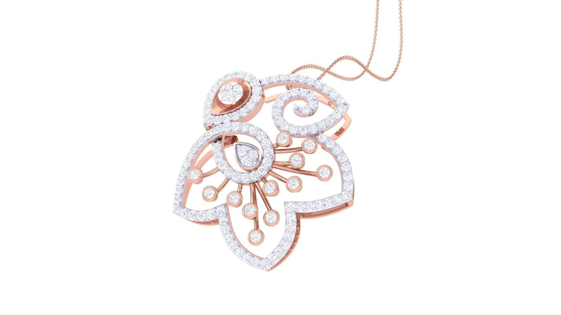 Women Pendant 3dm STL OBJ FBX Renders Details 3D print model_1