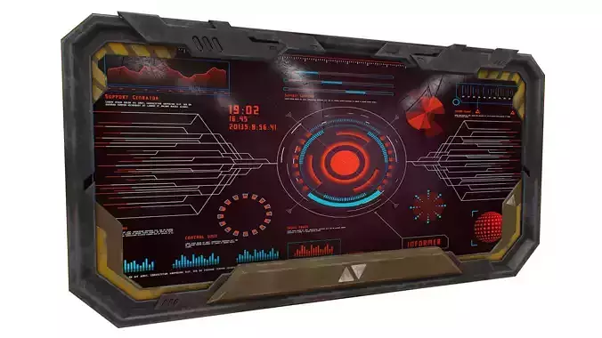 Sci-fi Monitor10 Low-poly 3D model