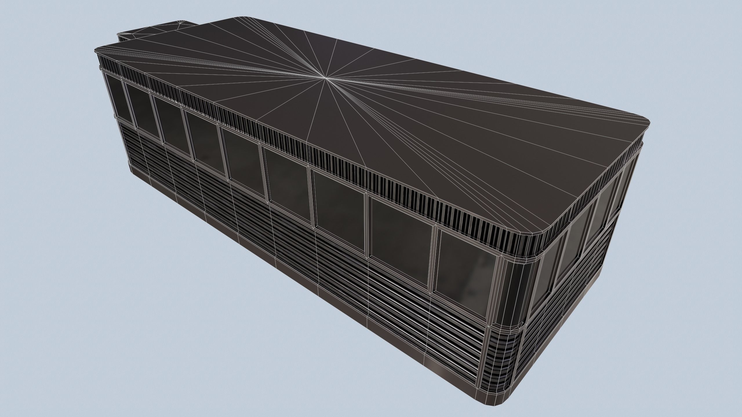 Diner metal box Low-poly 3D model_4