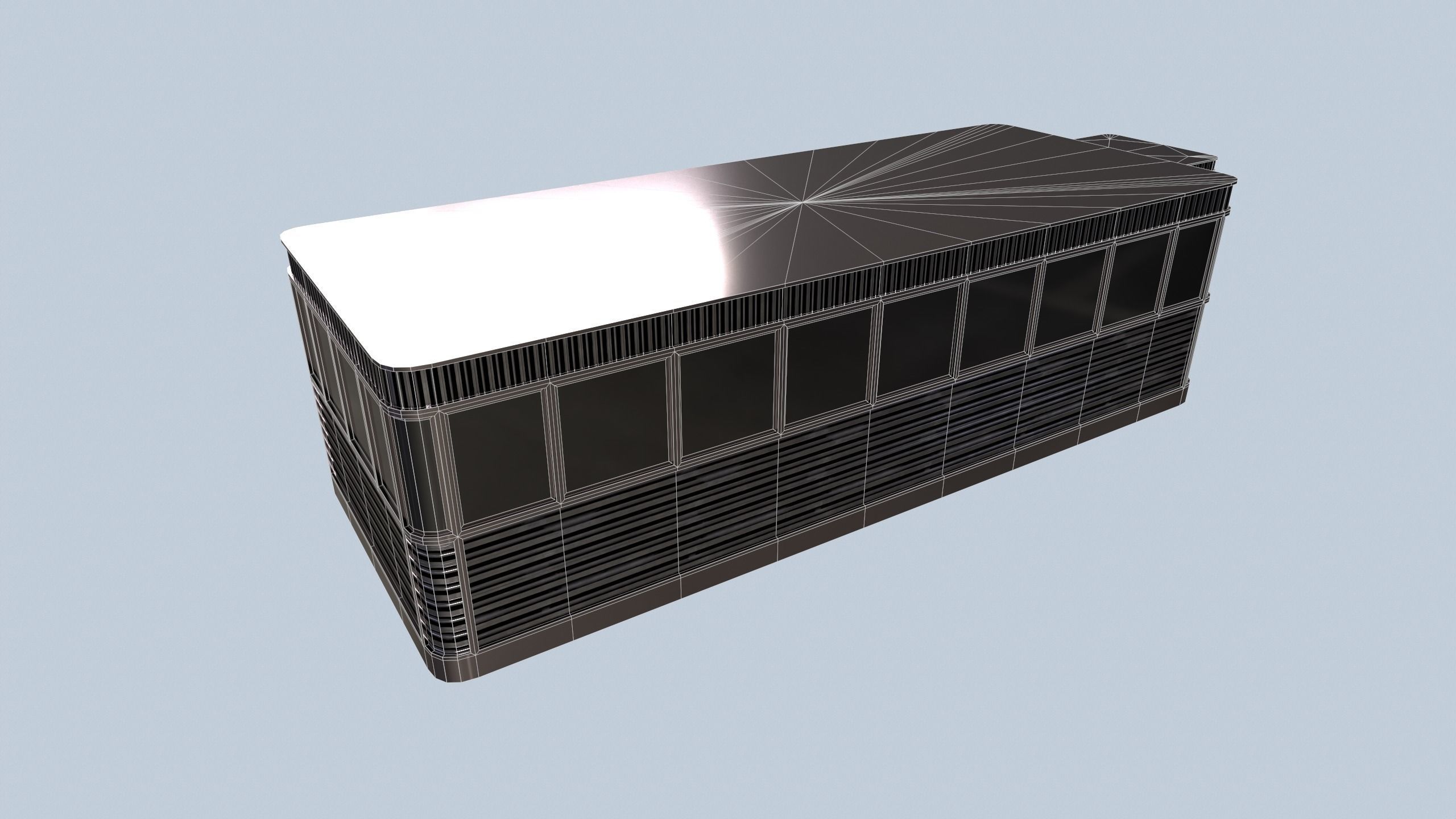 Diner metal box Low-poly 3D model_6