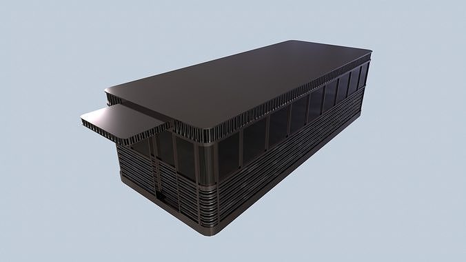 Diner metal box Low-poly 3D model
