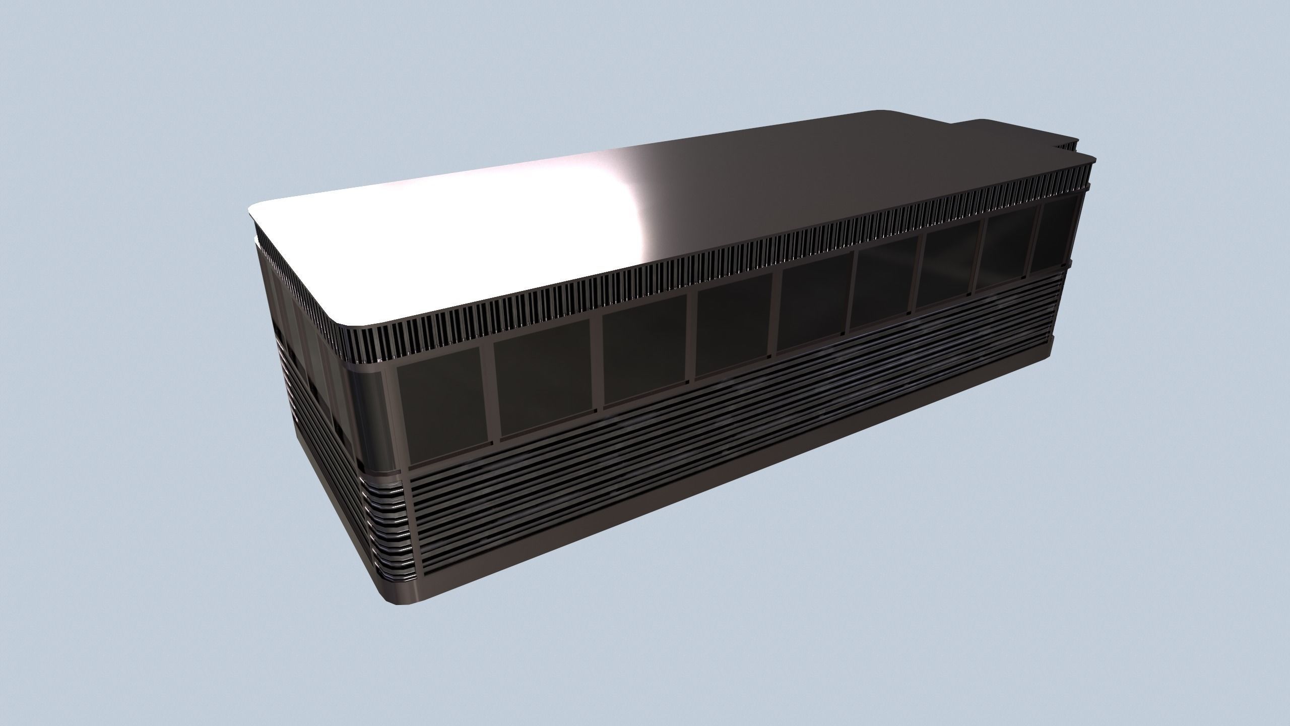 Diner metal box Low-poly 3D model_5