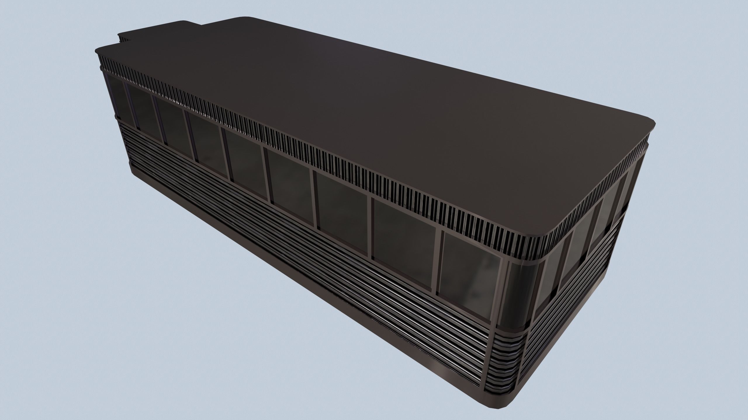 Diner metal box Low-poly 3D model_3