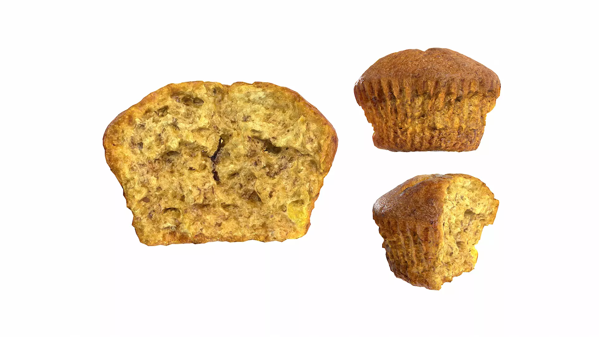 Banana cakes style3 Low-poly 3D model_0