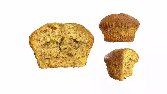 Banana cakes style3 Low-poly 3D model