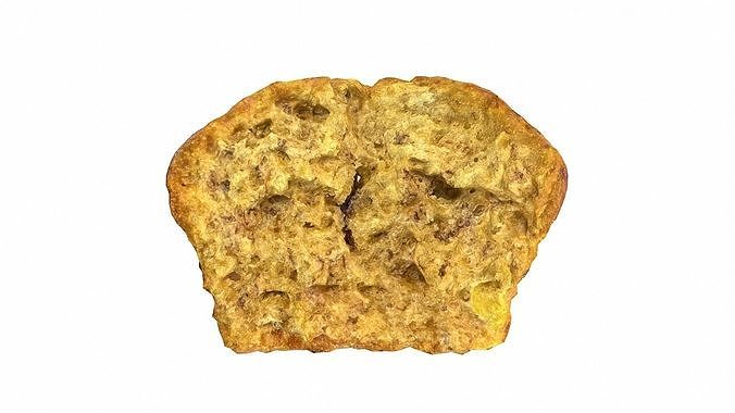 Banana cakes style3 Low-poly 3D model 2