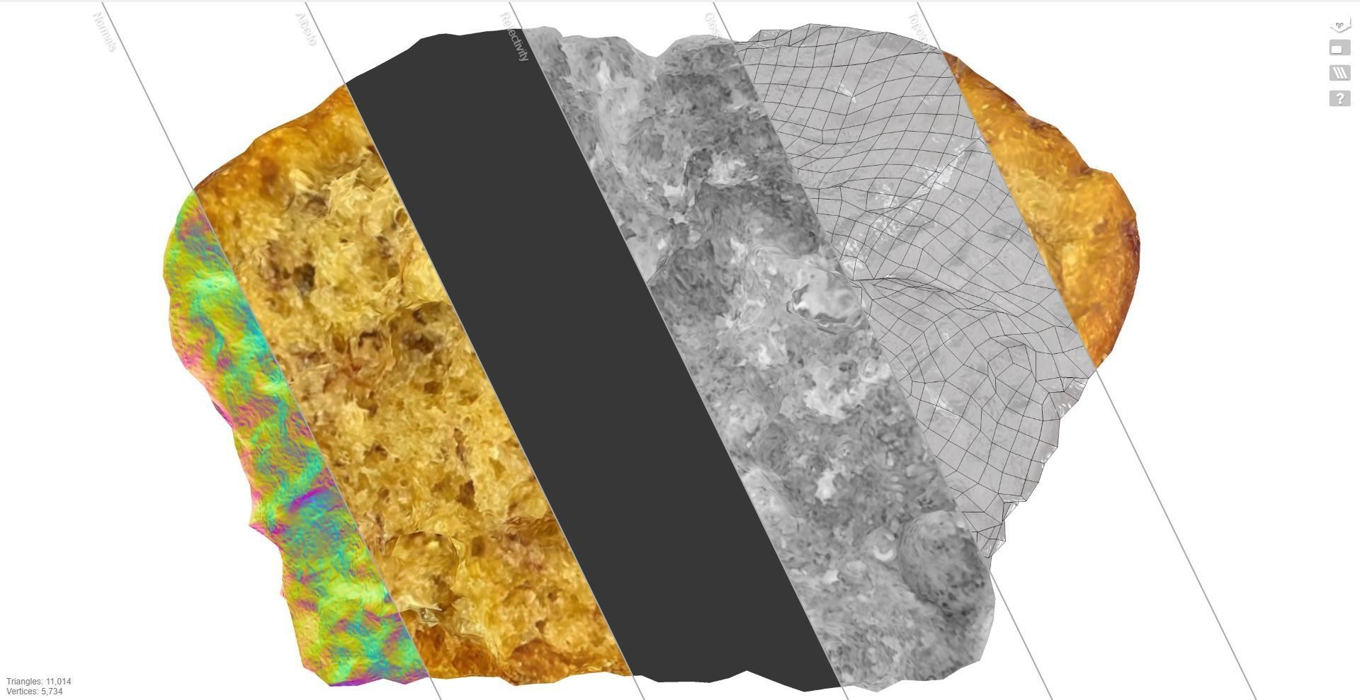 Banana cakes style3 Low-poly 3D model_17