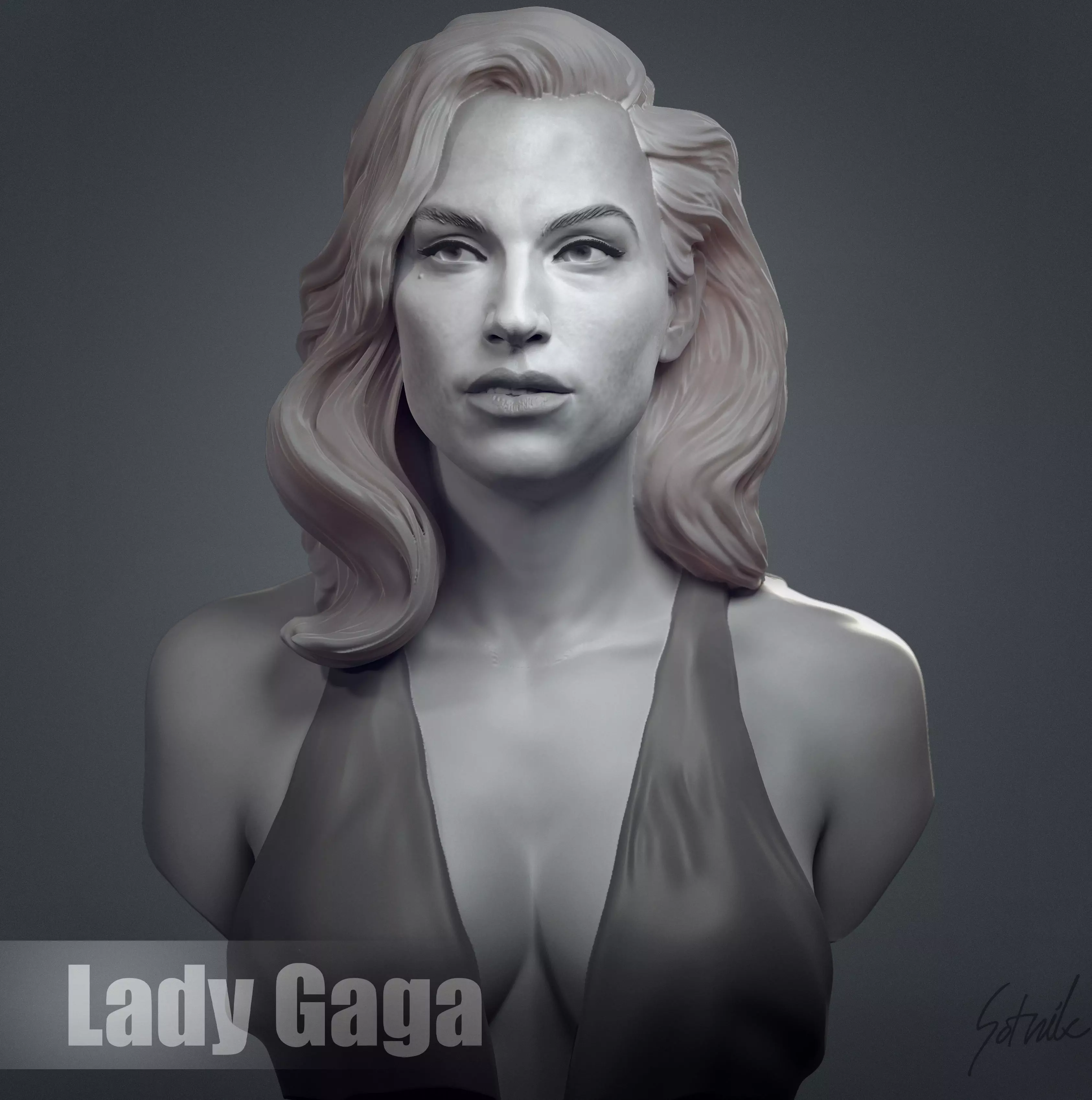 Lady Gaga 3D print model_0