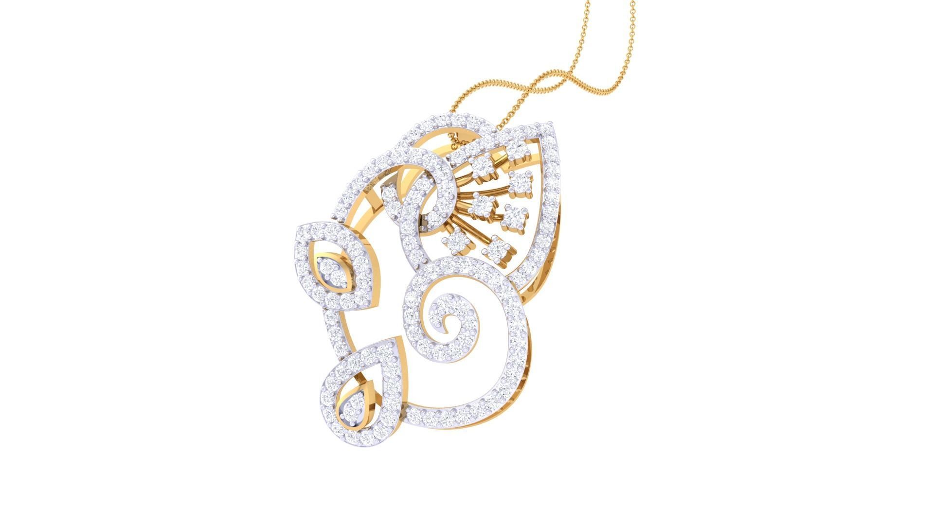 Women Pendant 3dm STL OBJ FBX Renders Details 3D print model_3