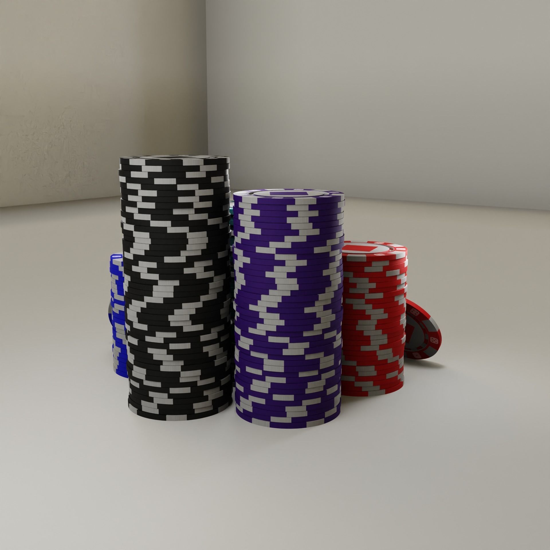 Casino chips Free low-poly 3D model_7
