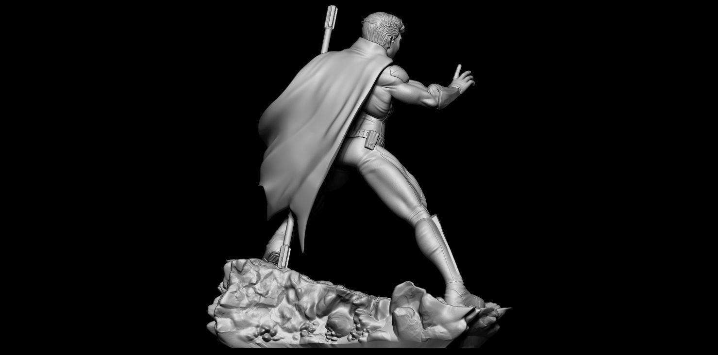 Fan Art Robin Statue - Standalone version 3D print model_2