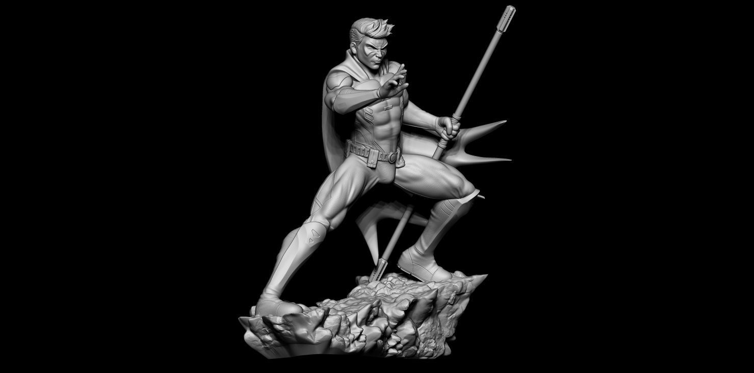 Fan Art Robin Statue - Standalone version 3D print model_1