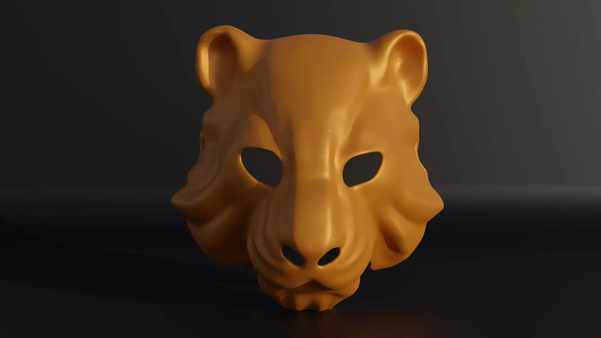 Tiger Cosplay Face Mask 3D print model