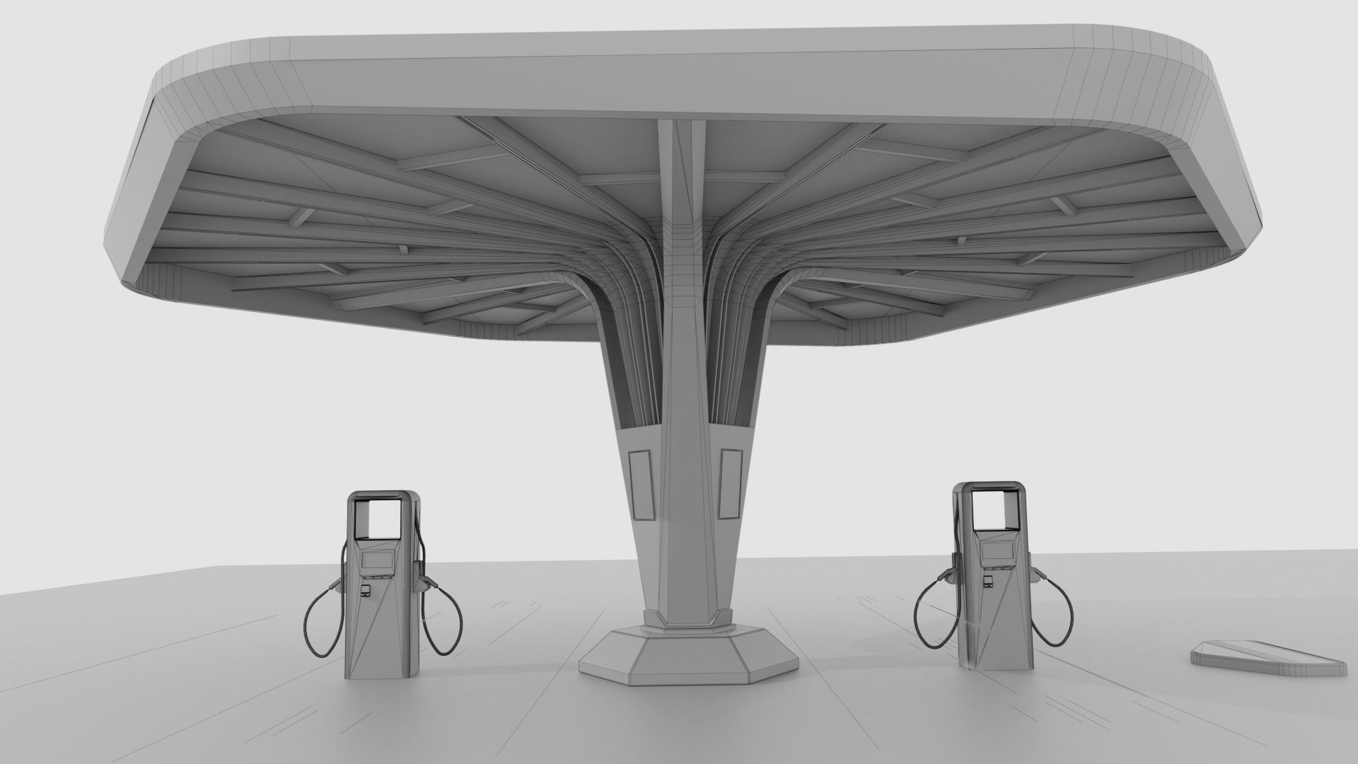 Electric Vehicle Charging Station 4 3D model_9