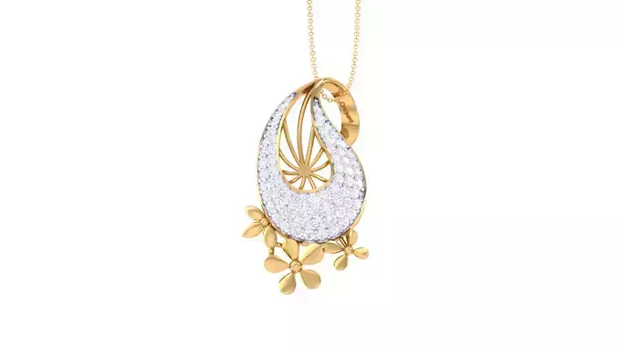 Women Pendant 3dm STL OBJ FBX Renders Details