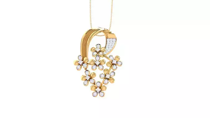 Women Pendant 3dm STL OBJ FBX Renders Details