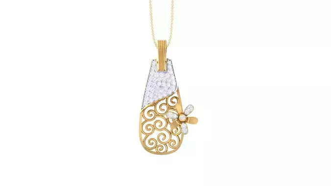 Women Pendant 3dm STL OBJ FBX Renders Details
