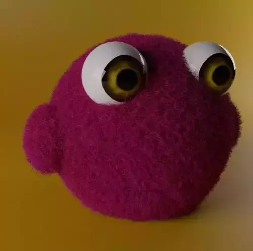 Purple plushie Free 3D model