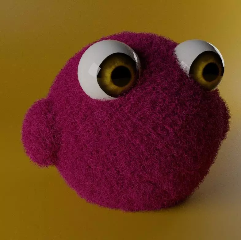 Purple plushie Free 3D model_0