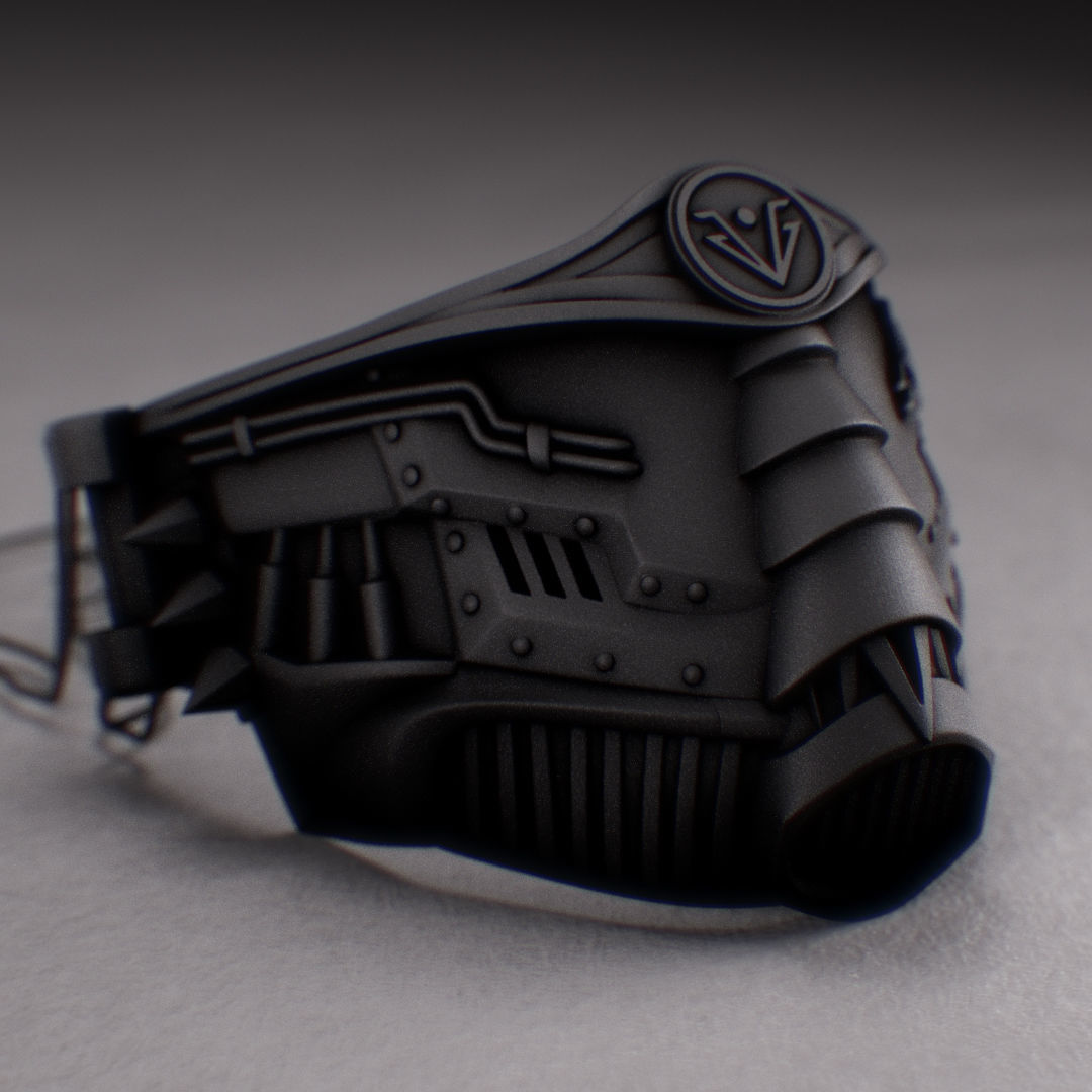 metal mask 2 3D print model_5
